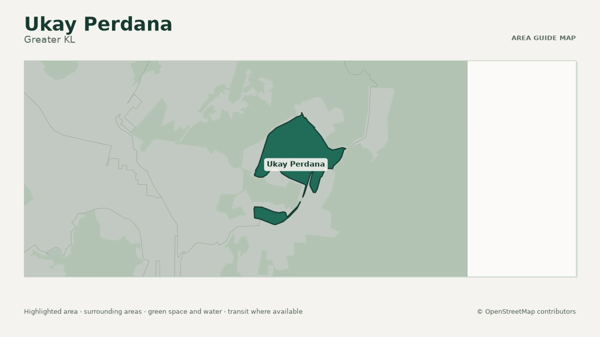 Map of Ukay Perdana, Greater KL, showing the commonly known area boundary