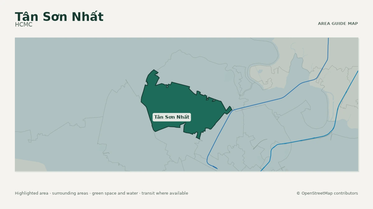 Map of Tân Sơn Nhất, HCMC, showing the commonly known area boundary