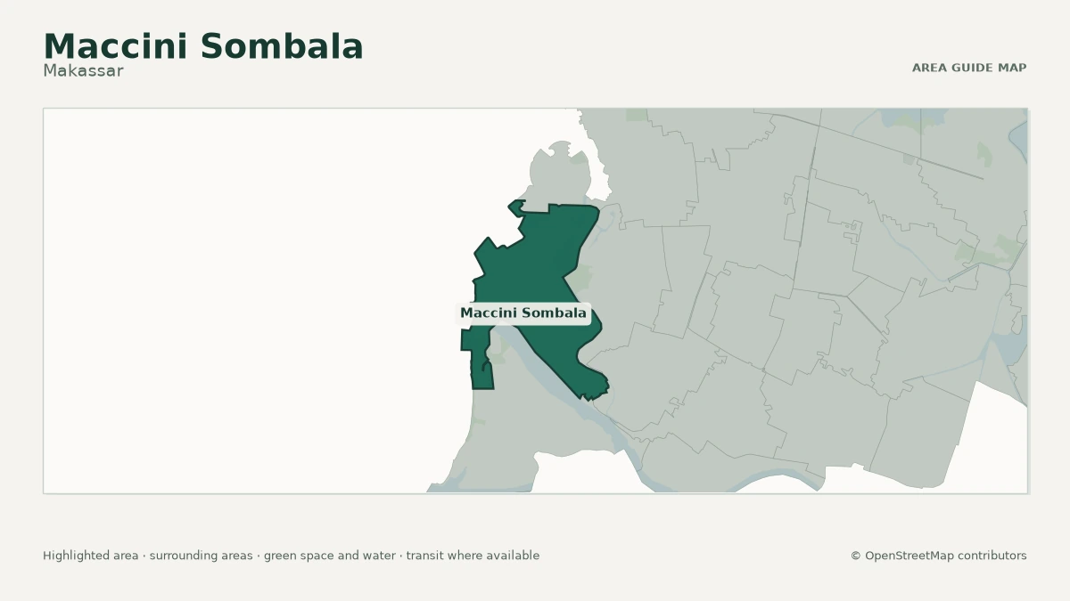 Map of Maccini Sombala, Makassar, showing the commonly known area boundary