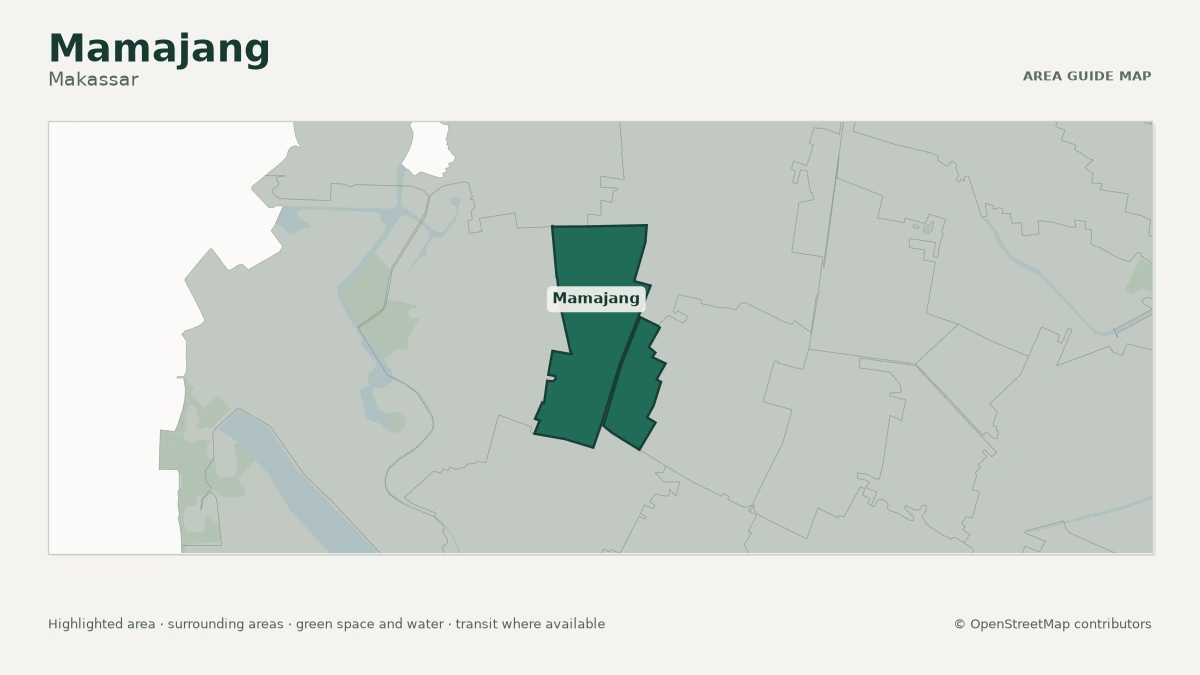 Map of Mamajang, Makassar, showing the commonly known area boundary