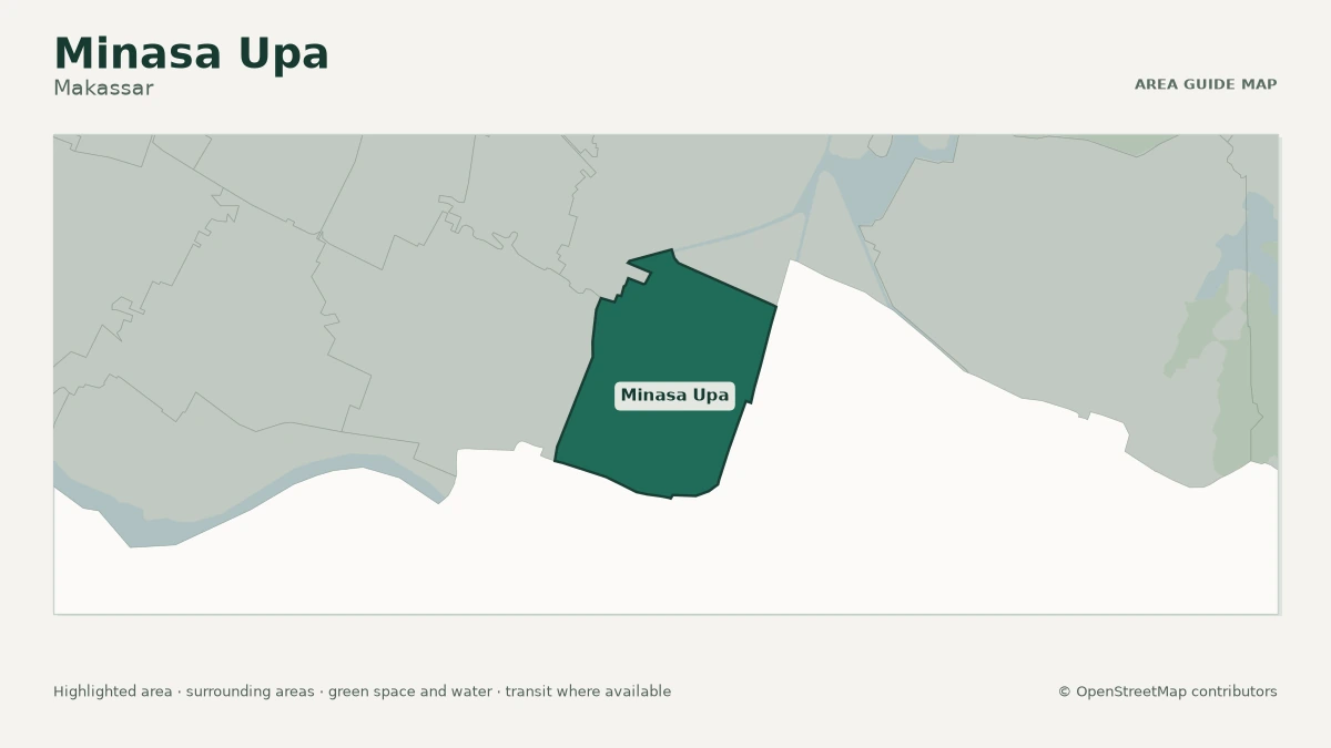 Map of Minasa Upa, Makassar, showing the commonly known area boundary