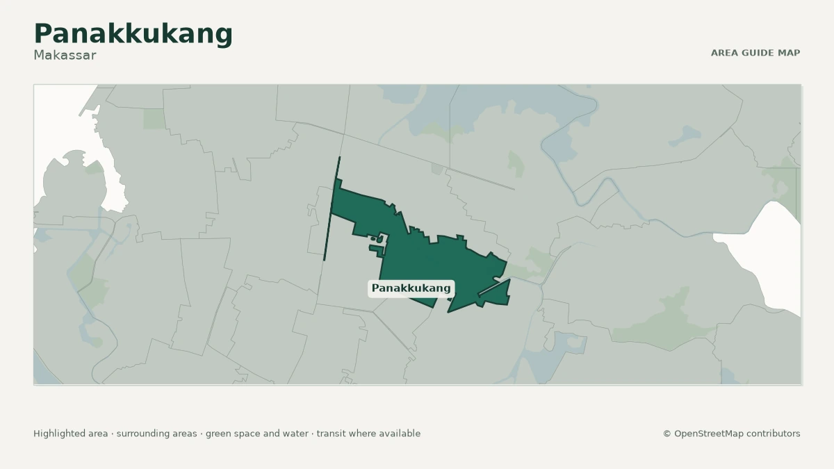 Map of Panakkukang, Makassar, showing the commonly known area boundary