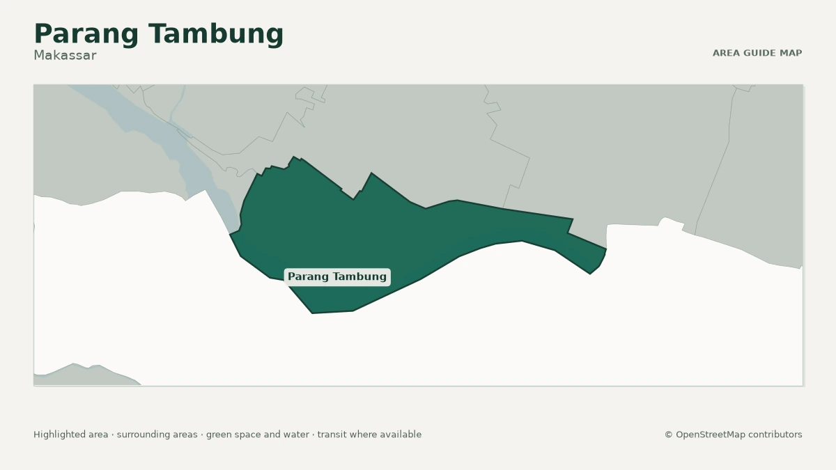 Map of Parang Tambung, Makassar, showing the commonly known area boundary