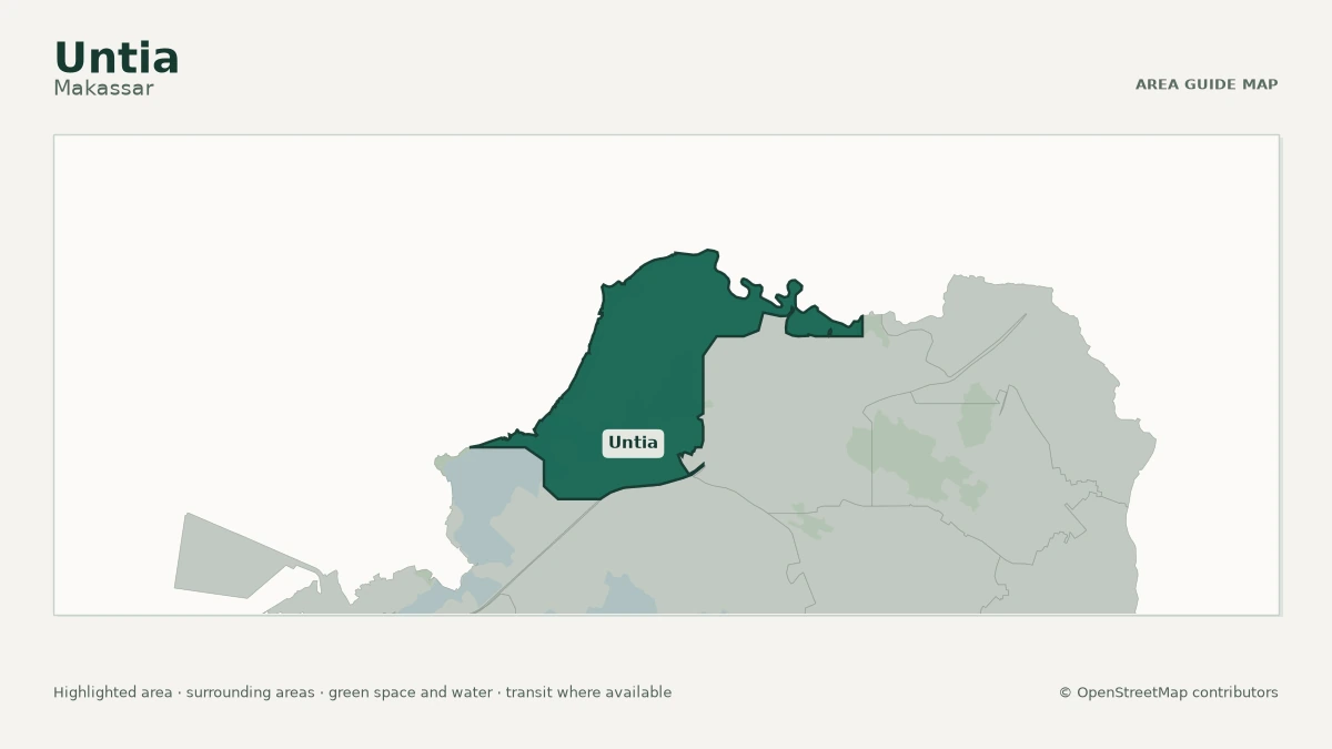 Map of Untia, Makassar, showing the commonly known area boundary